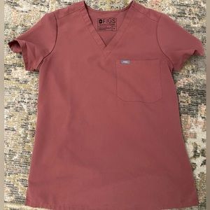 FIGS MAUVE SCRUB TOP, XS